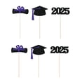 thumbnail image 4 of 24 Pcs Double Sided 2025 Graduation Party Centerpiece Sticks, Graduation Table Decorations for Class of 2025 (Purple), 4 of 5