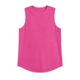 thumbnail image 3 of POUNOO Womens Tank Tops Loose Fit Crew Neck Sleeveless Curved Hem Casual Tops Minimalist Everyday Wear Tees Gift, 3 of 8