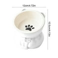 thumbnail image 3 of Raised Cat Bowl - Plastic Elevated Pet Food & Water Dish, Non-slip Base, Wide & Shallow Mouth to Prevent Whisker Pinch, Reduces Neck Strain, Easy Feeding, Not Dishwasher Safe, 3 of 6
