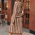 thumbnail image 4 of Puntoco Mujer Moda Color a juego Mangas largas Rayas Punto Cardigan Suelto tops Blusa Suéter Puntoco Puntoco-5130, 4 of 5
