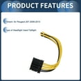 thumbnail image 4 of Conjunto de arnés de cableado de faros Unique Bargains No.1606248780/6441AP para Peugeot 207 2006-2013 Luz trasera Cable de arnés 14cm 1 Pcs, 4 of 7
