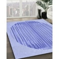thumbnail image 3 of Ahgly Company Machine Washable Indoor Square Transitional Light Slate Blue Area Rugs, 7' Square, 3 of 7