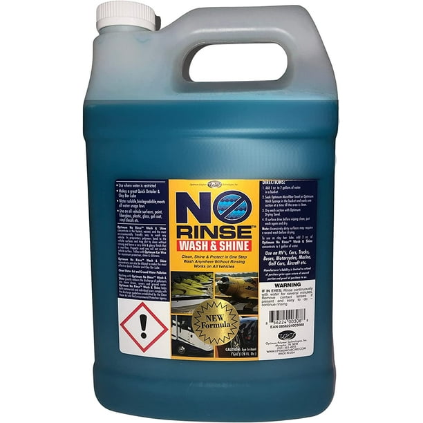 Optimum No Rinse Wash and Shine ONR Car Wash, 1 Gallon, New Formula
