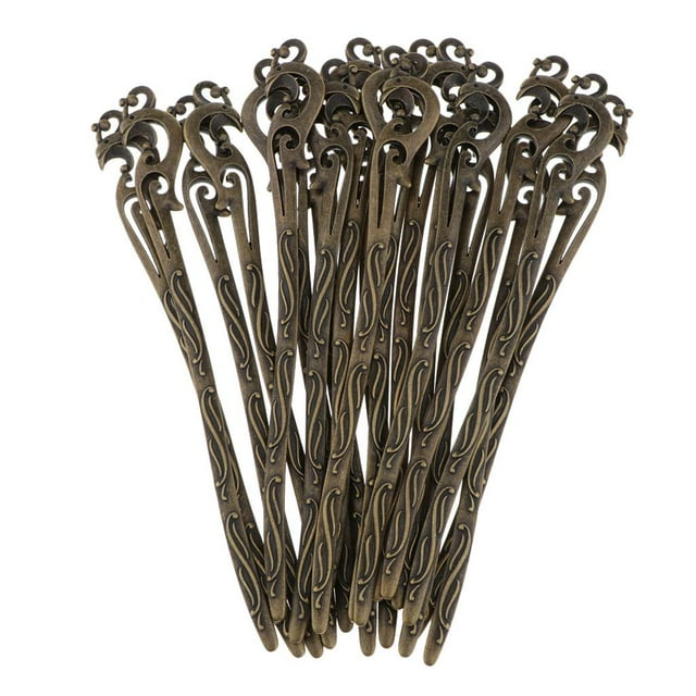 simhoa 20pcs Metal Bookmark Hairpin Jewelry Making Charms Findings for Crafting Bronze