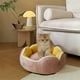 thumbnail image 5 of Cama para Gatos de Felpa Suave y Portátil, 40 X 40 X 18 Cm | Nido Lavable, Cálido y Acogedor a Cuadros para Mascotas Pequeñas y Medianas | Escondite de Interior Cómodo para Mascotas, 5 of 6