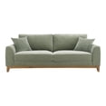 thumbnail image 3 of Furniture of America Nora Mid-Century Modern Chenille Track Arm Sofa with Pillows, Olive Green, 3 of 12