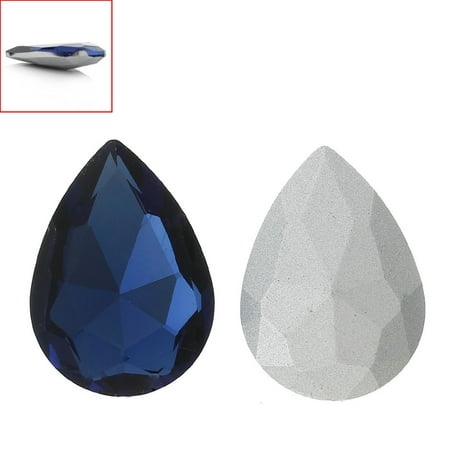 - Sexy Sparkles Glass Point Back Rhinestones Faceted (Blue Black)