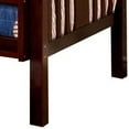 thumbnail image 2 of Slatted Twin Over Twin Bunk Bed with Attached Ladder Espresso Brown - Saltoro Sherpi, 2 of 5