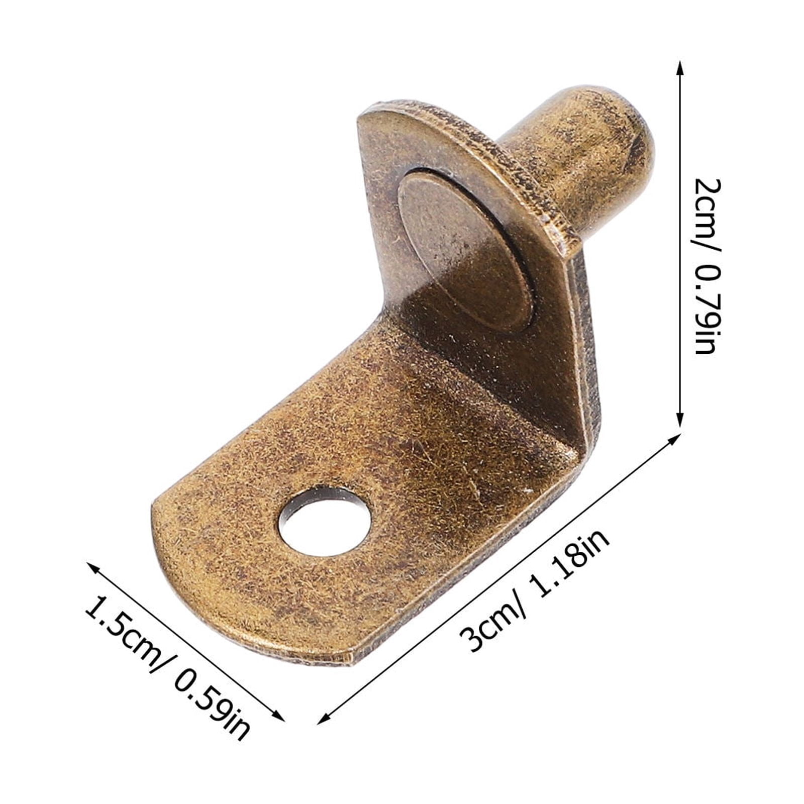 Masteelf 100pcs Retro Iron Shelf Support Pegs With Holes L-Shaped Brackets For Furniture Cabinet And Closet Shelves Iron Shelf Pegs For Kitchen And Bookcase