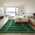 thumbnail image 3 of ODIKA 9'x12' Washable Area Rug Athletic Gridiron Markers Goal Border Doormat Football Field Door Playful for Master Suite, California King, Under Bed, Non-Shedding, Easy Care, 3 of 7