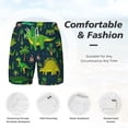 thumbnail image 5 of Lsque Mens Swim Trunks Dinosaurs and Flowers Pattern - Bathing Suit Compression Liner - Beach Swim Shorts Swimwear - (S-3XL) - Stretch Quick Dry -Small, 5 of 9