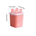 thumbnail image 3 of Rewenti 4 Cavity Ice Lolly form with Lid Reusable Plastic Ice Cream Maker for Homemade Popsicles Chilled Treats, 3 of 6