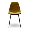 thumbnail image 2 of Pemberly Row Contemporary Velvet Side Chairs (Set of 2) in Gold, 2 of 6