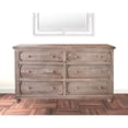 thumbnail image 5 of HomeRoots 524553 70 in. Solid Wood Six Drawer Double Dresser, Natural, 5 of 5