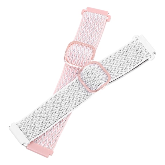 LOLIPPYY 2-Pack White Nylon Woven Watch Strap Replacement Bands Wristwatch Accessories for Men and Women