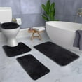 thumbnail image 5 of 4 Pcs Bathroom Rug Set Bath Mat Soft Fluffy Bath Rug Machine Washable Area Bath Mat Rugs For Bathroom, 5 of 8