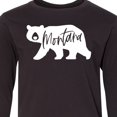 thumbnail image 4 of Inktastic Montana White Bear Silhouette Long Sleeve Youth T-Shirt, 4 of 5