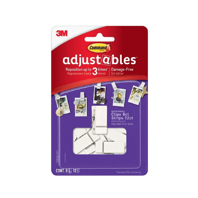 3M Command Adjustables Small Picture Hanging Strips 1 oz 20 pk 3M Command Adjustables Small Picture Hanging Strips 1 oz 20 pk