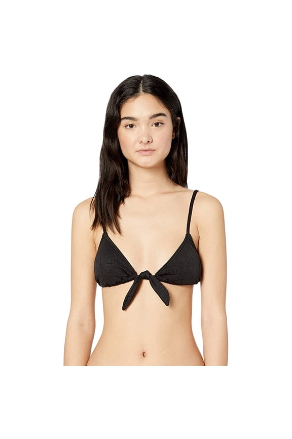 Women's Sweet Sands Tri Bikini Top, Black Pebble, X-Large