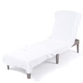 thumbnail image 3 of Funda para Chaise Lounge Americana de Lino Suave 86x32in Blanca de Tela de Toalla, 3 of 7