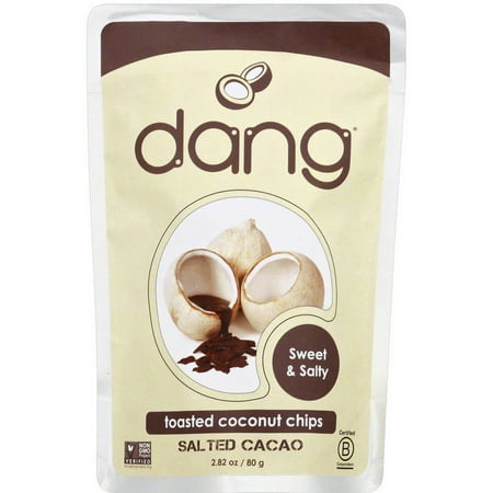 Dang Salted Cacao Coconut Chips, 2.82 oz, (Pack of 12)