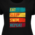 thumbnail image 4 of Inktastic Swimming Eat Sleep Swim Repeat Women's Plus Size T-Shirt, 4 of 5