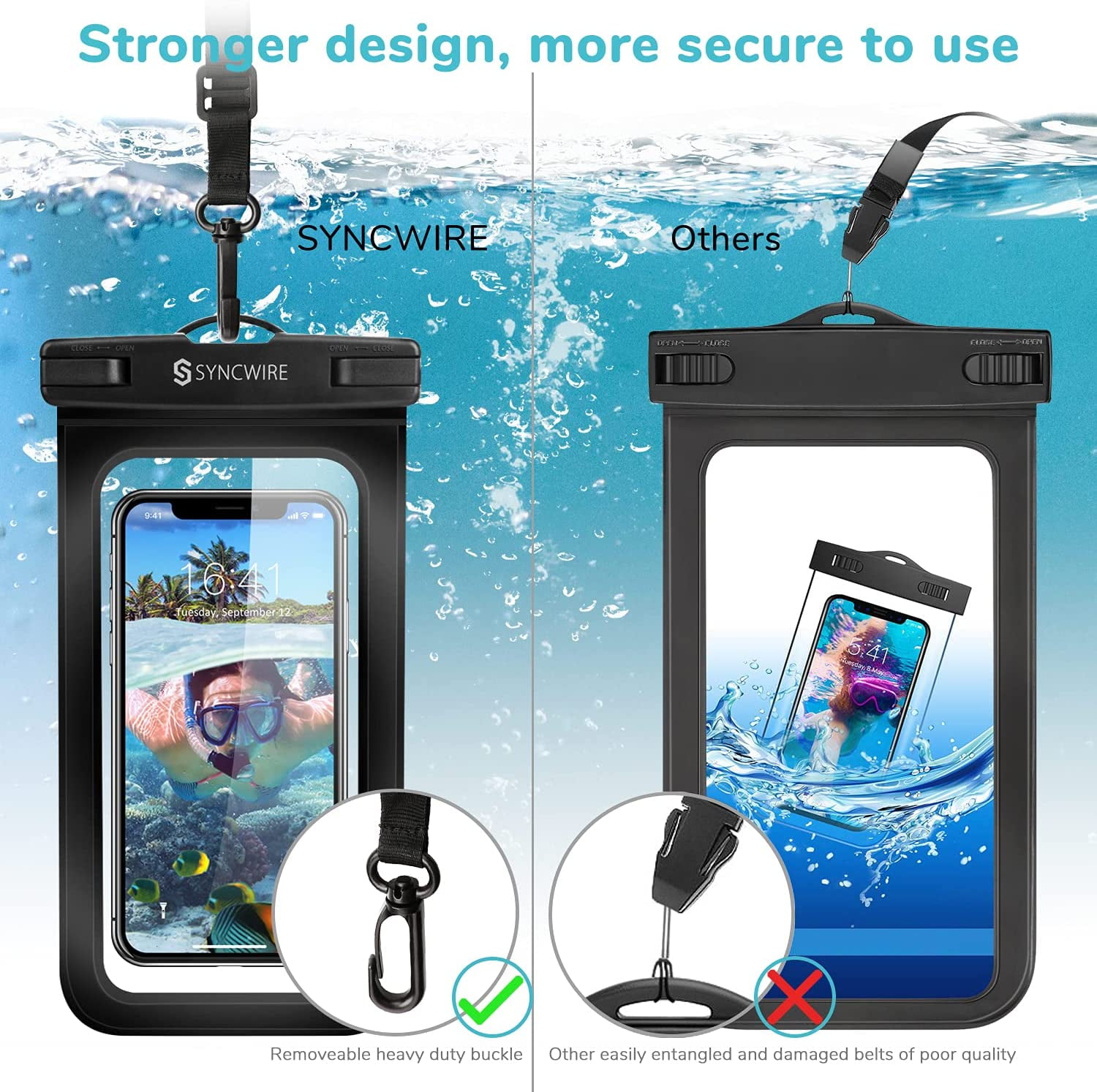 syncwire waterproof phone pouch