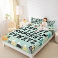 thumbnail image 4 of Homewish Cute Fox Owl Queen Sheet Sets,Educational Learning Flat Sheet,26 Letters Aplhabet Queen Fitted Sheet For Kids,Ultra Soft Home Decor,4 Pieces, 4 of 7