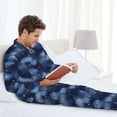 thumbnail image 5 of Bingfone Men's Pajama Set 2 Piece Loungewear PJs, Long Sleeve with Pajama Pants-Starry Sky, 5 of 7