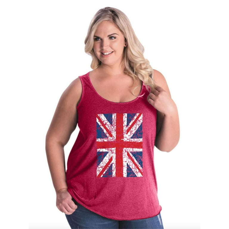 kobber Etablering fjende IWPF - Women's Plus Size Tank Top, up to Size 28 - Union Jack British Flag  - Walmart.com