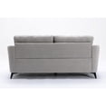thumbnail image 5 of Callie Light Gray Woven Fabric Sofa with Tufted Cushion and Metal Legs, 5 of 6