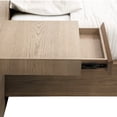 thumbnail image 3 of Aziel Queen Size Bed, Live Edge Headboard, Floating Side Shelves, Brown, 3 of 5