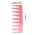 thumbnail image 2 of Unique Bargains 1 Pc Flat Style Wide Tooth Comb for Curly Thin Hair Plastic Pink, 2 of 3