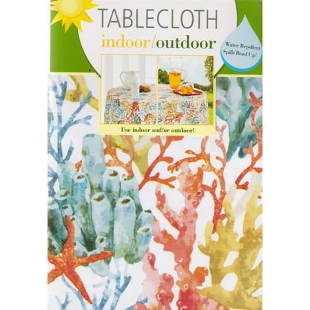 fabric tablecloth rectangle reef zipper umbrella coral hole