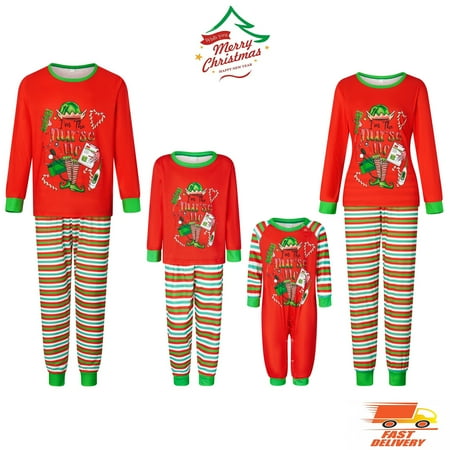 

Christmas Pajamas for Family Matching Cute Long Sleeve Sleepwear Couples Soft Two Piece Funny Christmas Pjs Sets