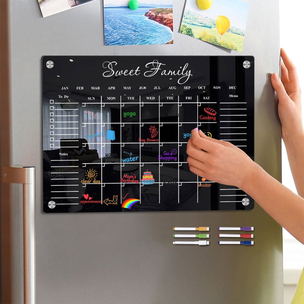 Magnetic Calendar Weekly Planner Magnetic Calendar Chalkboard To-do-list Board