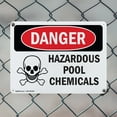thumbnail image 5 of (2 Pack) Hazardous Pool Chemicals OSHA Danger Sign 14 Inch X 10 Inch Indoor / Outdoor Rust-Free Aluminum Metal Signs for Workplace, Workshop, and Construction Site, Made in the USA, 5 of 8