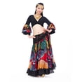 thumbnail image 6 of 90CM/96CM((35.4 inch/37.8 inch) Chiffon Flower Print  Huge Skirt Swing Dress Belly Dance Skirt Gypsy skirt, 1 Coat +1 Skirt,red,90cm(35.4 inch), 6 of 12