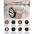 thumbnail image 5 of TOYOUTHS Leather Band Compatible with Samsung Galaxy Watch 7 FE 6 5 4 40mm 44mm/Watch 6 Classic/Watch 5 Pro/Watch 4 Classic/Active 2/Watch 3 41mm Women, 20mm Slim Designer Thin Premium Leather Strap, 5 of 7