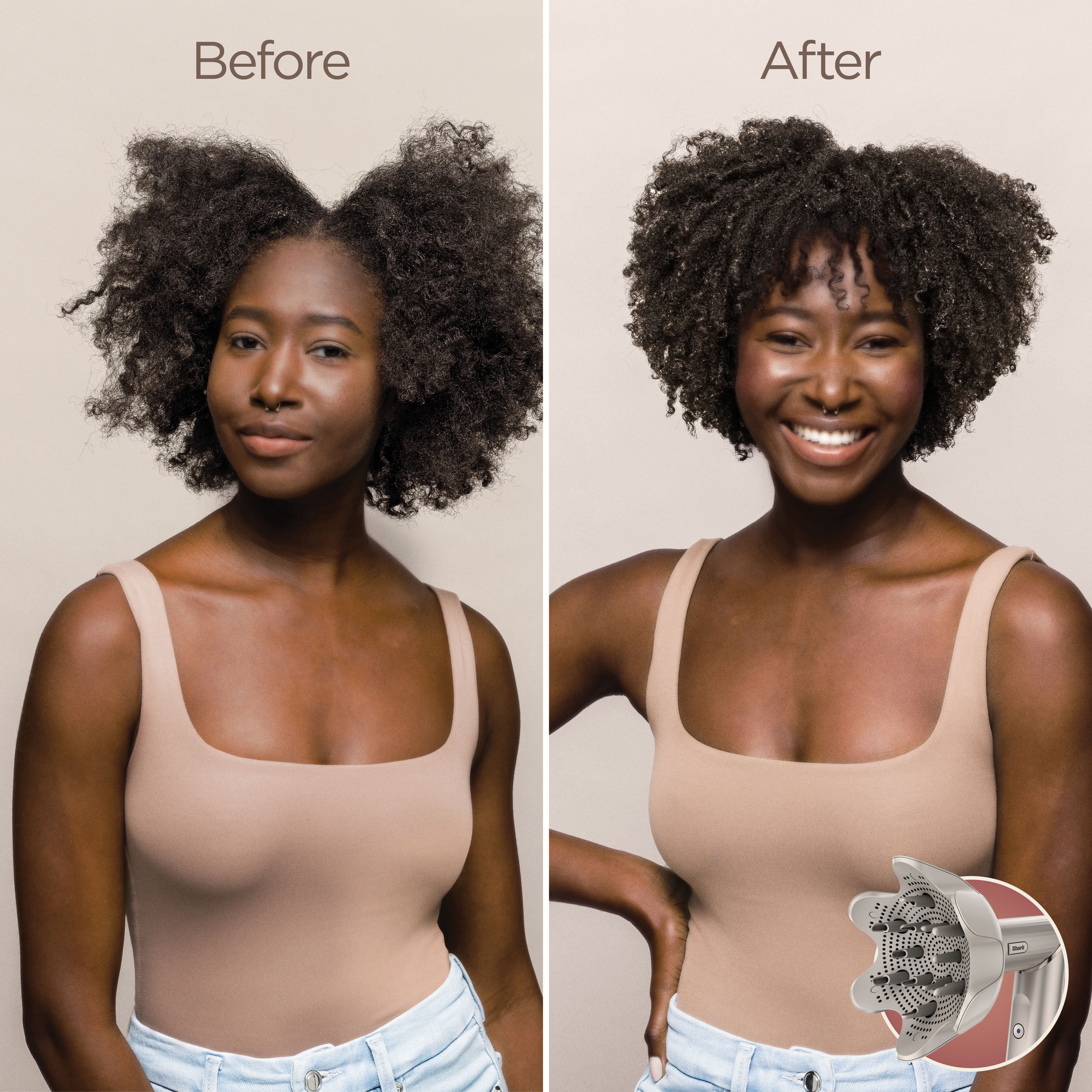 Restored Shark FlexStyle Air Styling & Drying System, Powerful Hair Blow Dryer & Multi-Styler with Auto-Wrap Curlers, Curl-Defining Diffuser, Stone HD435REF (Refurbished)