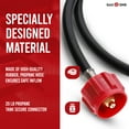 thumbnail image 6 of GasOne 4 ft Propane Adapter Hose 1lb to 20lb Adapter Hose - 16.4 oz to 20 lb Propane Tank QCC1/ Type, 6 of 6