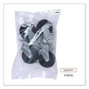 Alera Optional Casters For Wire Shelving, 125 lbs/Caster, Black, 4/Set -ALESW790004