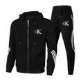 thumbnail image 2 of Nuevo ocio simplicidad moda ropa deportiva cárdigan manga larga correr estampado conjunto de dos piezas para hombres deportes de primavera y otoño, 2 of 4