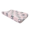 Bedtime Originals Eloise Pink/Gray Elephant Diaper Changing Pad Cover