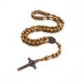 thumbnail image 2 of Collar de Rosario de Madera Hecho a Mano, Collares con Colgante CatóLico para Hombres y Mujeres, JoyeríA, OracióN Cristiana, Regalo Religioso, 2 of 5