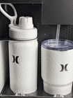 Hurley Adventure Tumbler Collection Thermos 40oz 22oz 16oz 3 Cup Set New White