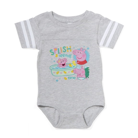 CafePress - Peppa Pig: Splish Splash - Cute Infant Baby Football Bodysuit