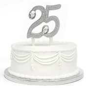 Le Prise Gilded 25th Anniversary Cake Topper