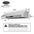 thumbnail image 5 of COSMO COS-QS90 Under Cabinet Range Hood with 500 CFM Permanent Filters LED Lights Convertible from Ducted to Ductless (Kit Not Included) 36 in Stainless Steel, 5 of 5