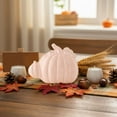 thumbnail image 5 of Pumpkins Fall Decorations for Home Pumpkin Ceramic Thanksgiving Centerpiece for Table, Modern Desktop Entryway Decorative Ornament Office Living Room （Pink）, 5 of 6